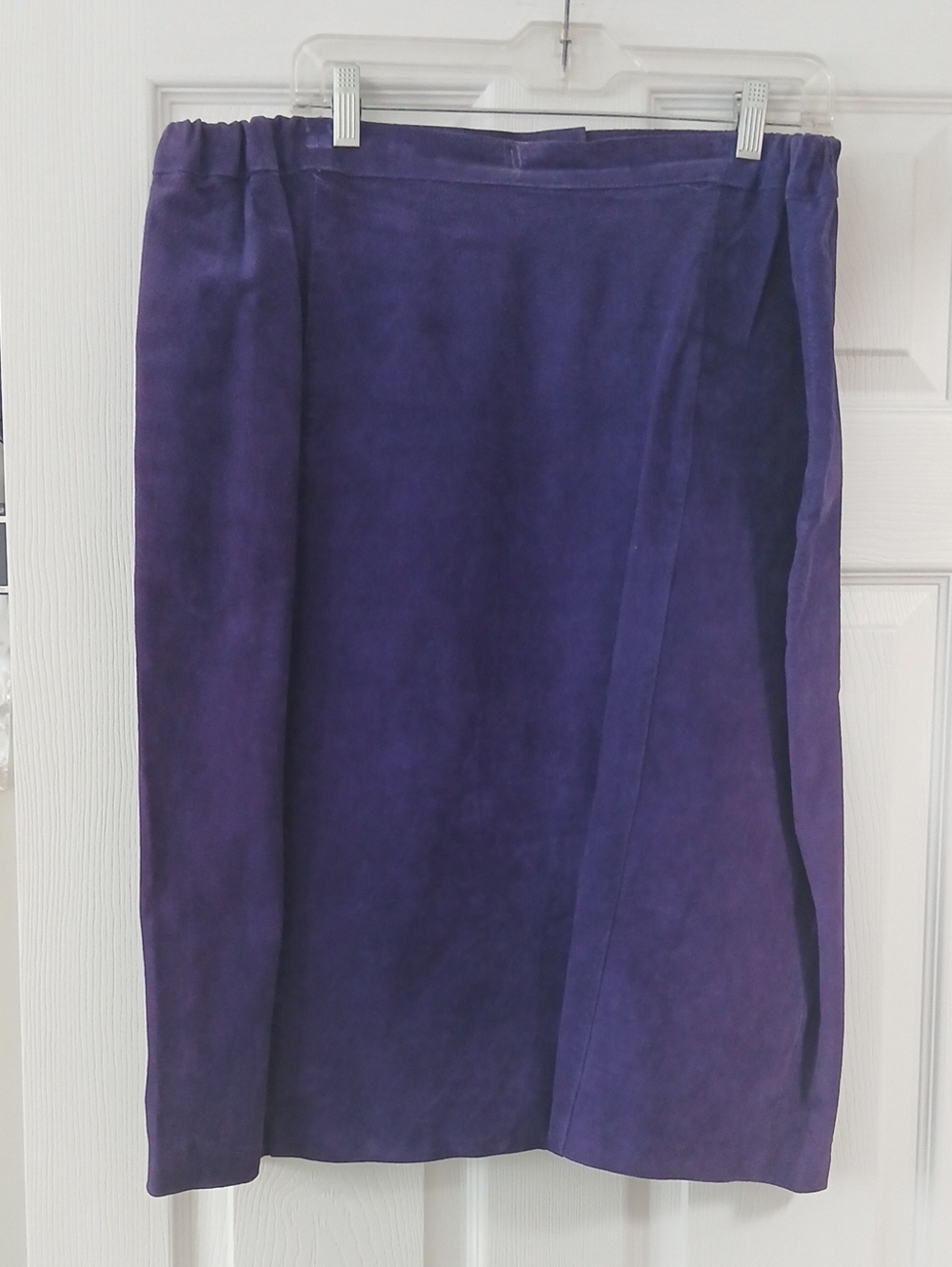 Purple Women’s Suede Midi Skirt